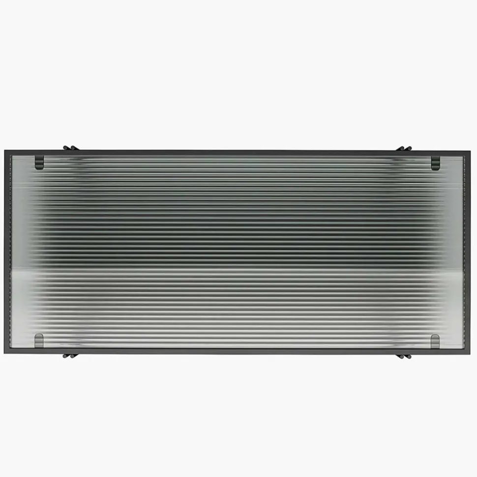 Offenes Regal mit Rillenstruktur Glas Boden - Pluggia