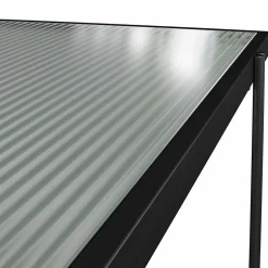 Offenes Regal mit Rillenstruktur Glas Boden - Pluggia