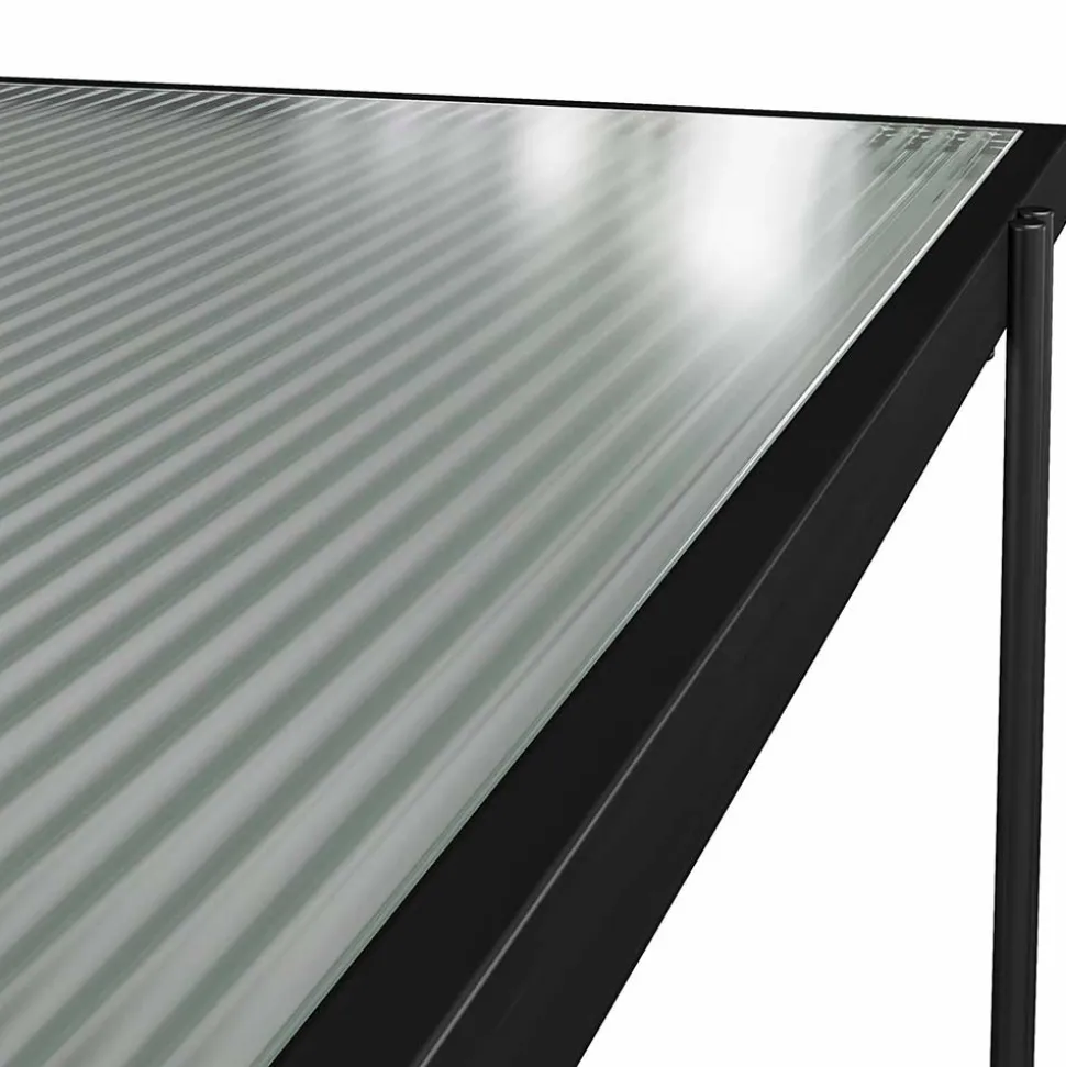 Offenes Regal mit Rillenstruktur Glas Boden - Pluggia