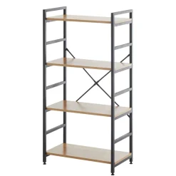 Offenes Standregal in Wildeiche und Schwarz - Lacuva