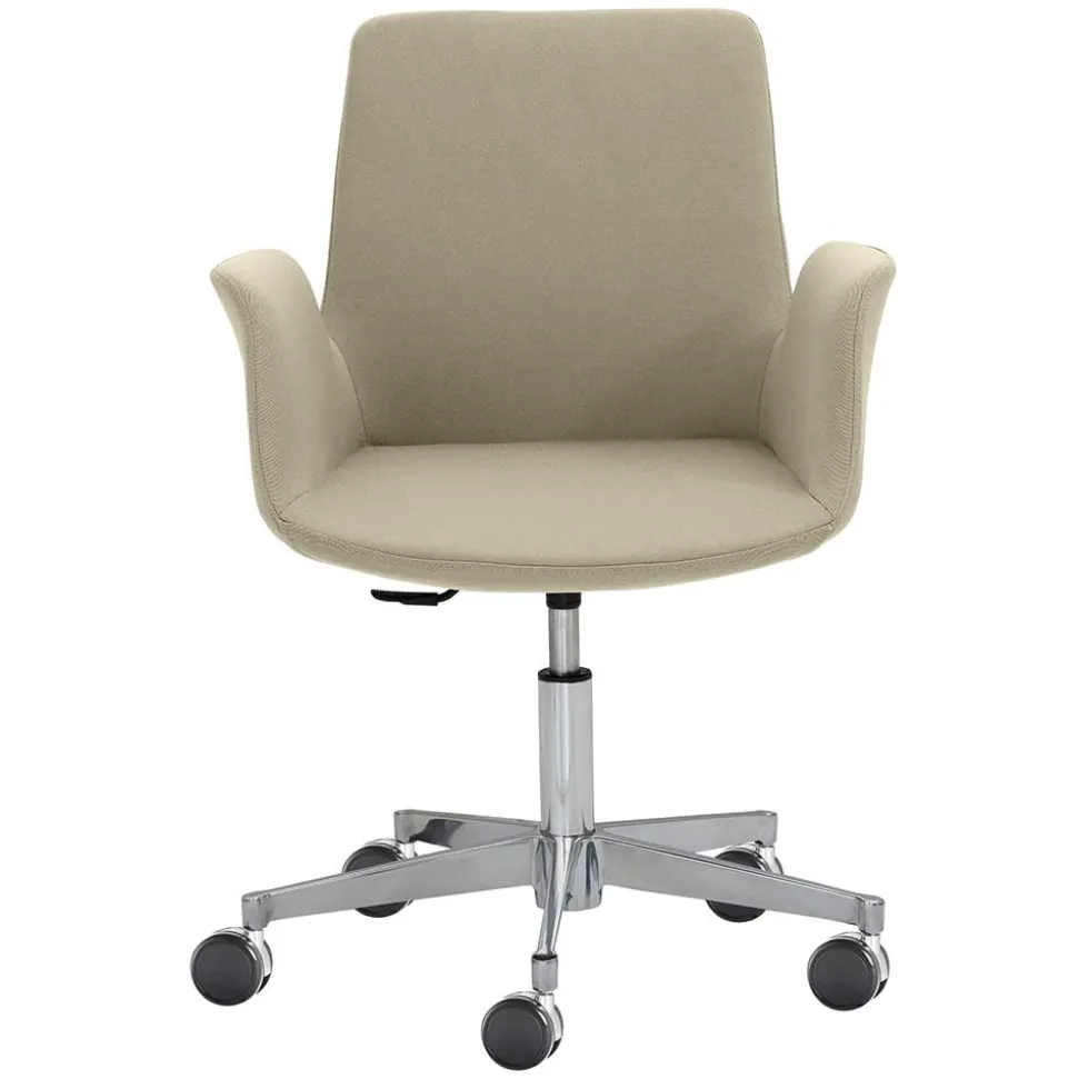 Office Armlehnenstuhl in Taupe - Juncolm