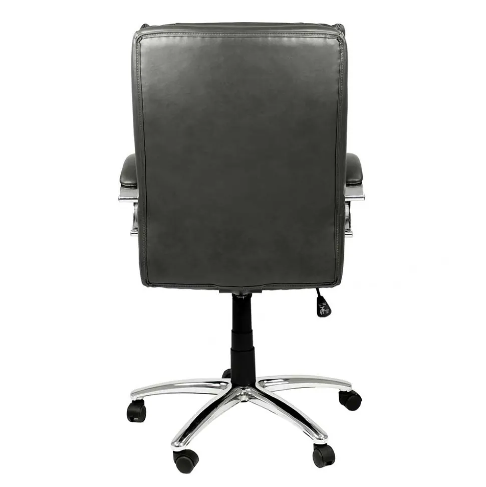 Office Chefsessel in Dunkelgrau & Chrom - Lajara