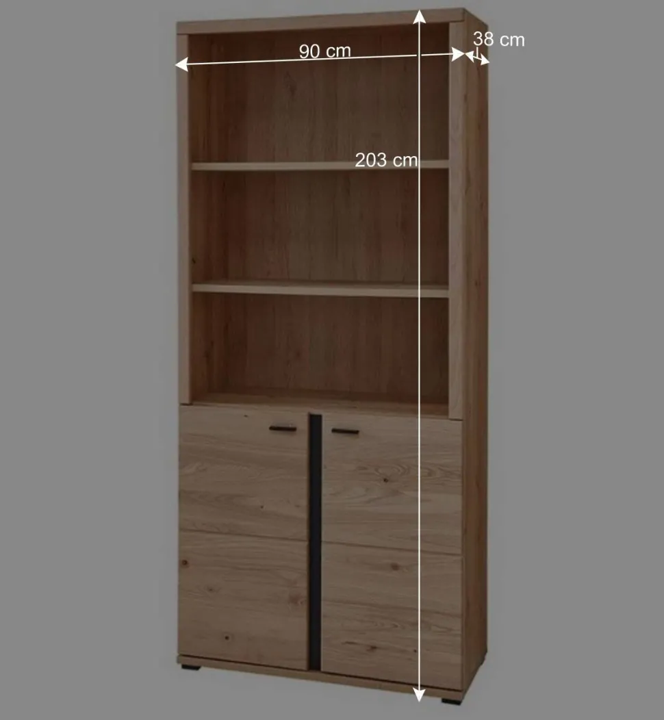 Office Möbelset teilmassiv - Emly (achtteilig)
