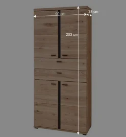 Office Schrank mit vier Türen mit zwei Schubladen - Emly