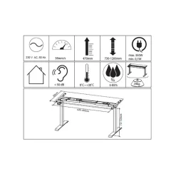 Office Tische & Schrank in Weiß - Sparkle (dreiteilig)