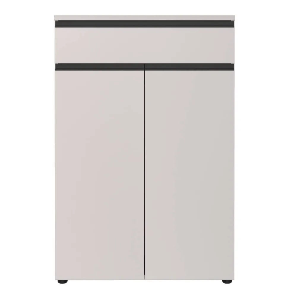 Office Vertiko in Hellgrau mit Schwarz - Great