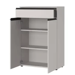 Office Vertiko in Hellgrau mit Schwarz - Great