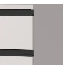 Office Vertiko in Hellgrau mit Schwarz - Great