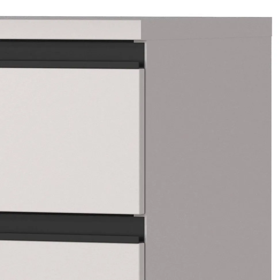 Office Vertiko in Hellgrau mit Schwarz - Great