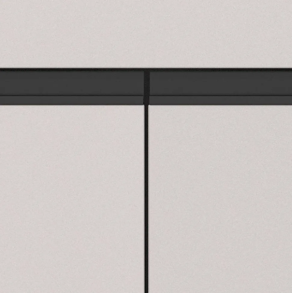 Office Vertiko in Hellgrau mit Schwarz - Great