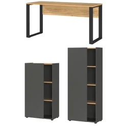 Officetisch und Schränke Set - Casai (dreiteilig)