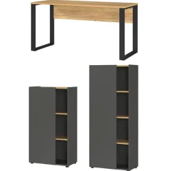 Officetisch und Schränke Set - Casai (dreiteilig)