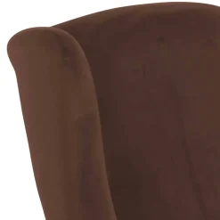 Ohrenbackensessel in Braun und Buche Natur - Revelinda