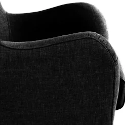 Ohrenbackensessel in Schwarz Stoffbezug - Grazy