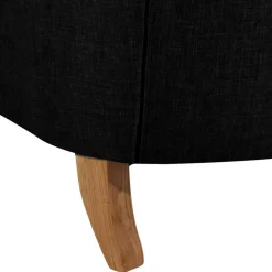 Ohrenbackensessel in Schwarz Stoffbezug - Grazy