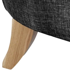 Ohrenbackensessel in Schwarz Stoffbezug - Grazy