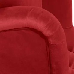 Ohrenbackensessel in Ziegelrot und Buche Natur - Tobblino