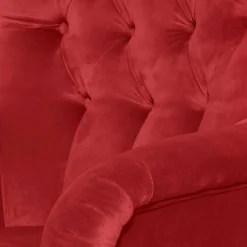 Ohrenbackensessel in Ziegelrot und Buche Natur - Tobblino