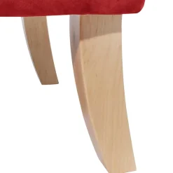 Ohrenbackensessel in Ziegelrot und Buche Natur - Tobblino