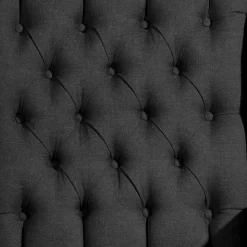 Ohrenbackensessel mit Federkern in Schwarz - Jon