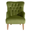 Ohren-Polstersessel in Oliv Grün - Borgetto