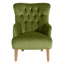 Ohren-Polstersessel in Oliv Grün - Borgetto