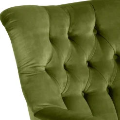 Ohren-Polstersessel in Oliv Grün - Borgetto