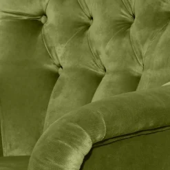 Ohren-Polstersessel in Oliv Grün - Borgetto