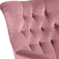 Ohrensessel aus Samtvelours Rosa - Camilla