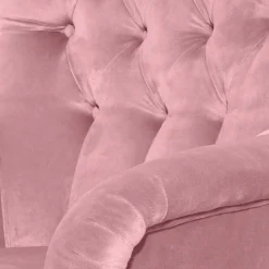 Ohrensessel aus Samtvelours Rosa - Camilla