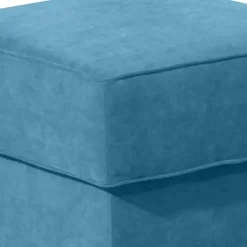 Ohrensessel aus Velours in Petrol - Edna