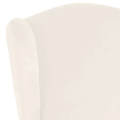 Ohrensessel in Cremefarben Samtvelours - Leviada