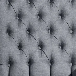 Ohrensessel in Jeansblau und Nussbaum Braun - Sasmia