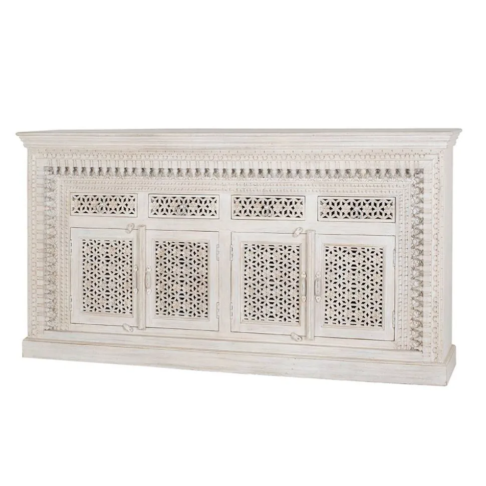 Orient Style Sideboard aus Mangoholz White Wash - Capo