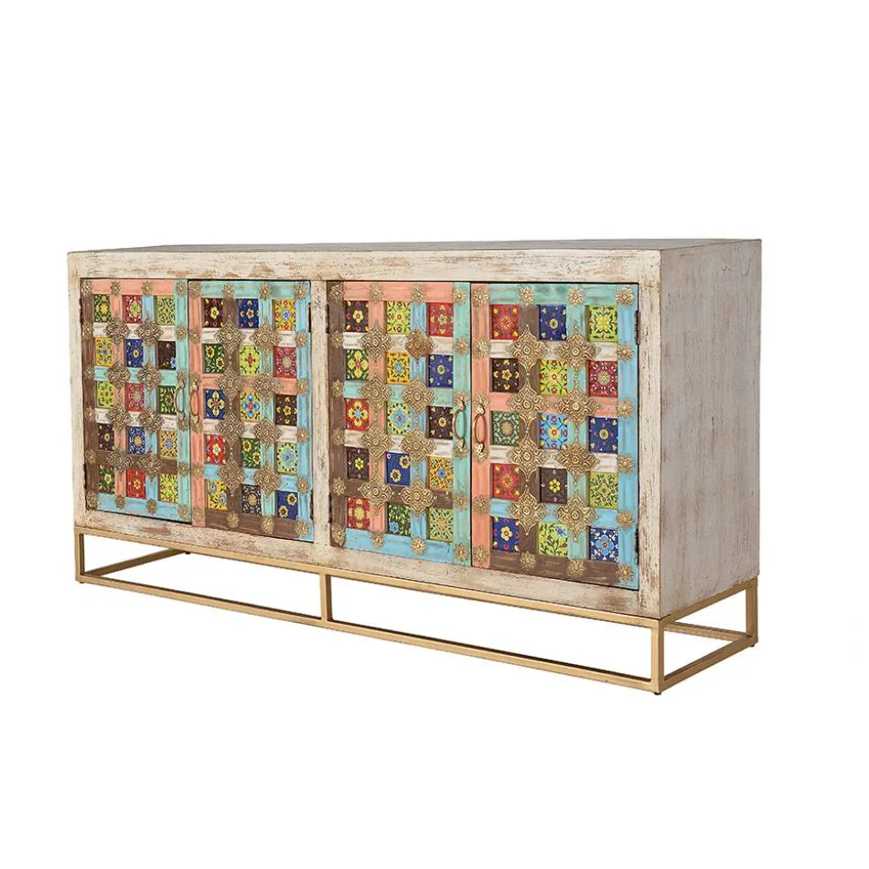 Oriental Design Sideboard mit bunten Keramik Kacheln - Jula