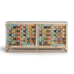 Oriental Design Sideboard mit bunten Keramik Kacheln - Jula