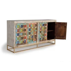 Oriental Design Sideboard mit bunten Keramik Kacheln - Jula