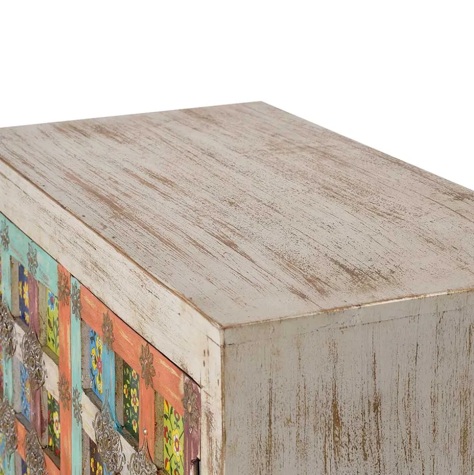 Oriental Design Türen-Kommode in Holz White Wash - Jula