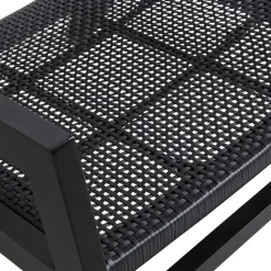 Outdoor Armlehnenstuhl in Schwarz - Fiela (2er Set)