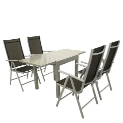 Outdoor Essgruppe aus Aluminium - Trenta (fünfteilig)