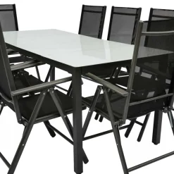 Outdoor Esstischgruppe Set - Yumagno (neunteilig)