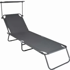 Outdoor Klappliege in Dunkelgrau - Spid