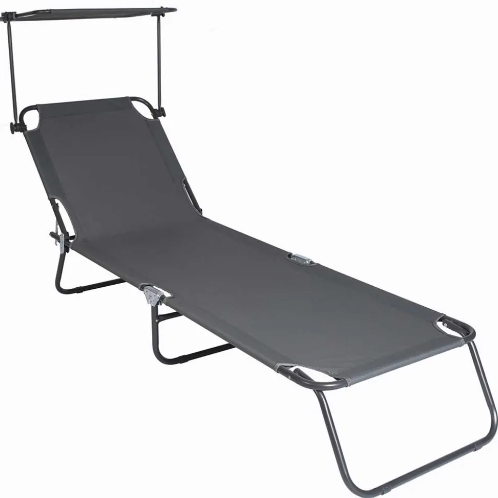 Outdoor Klappliege in Dunkelgrau - Spid