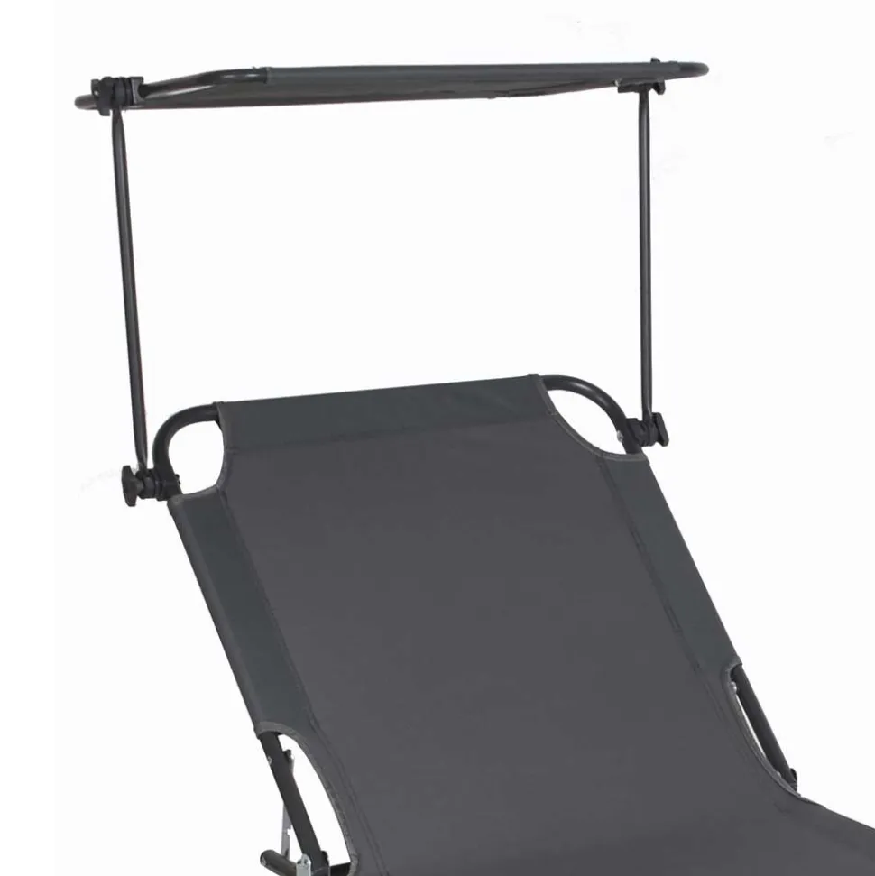 Outdoor Klappliege in Dunkelgrau - Spid