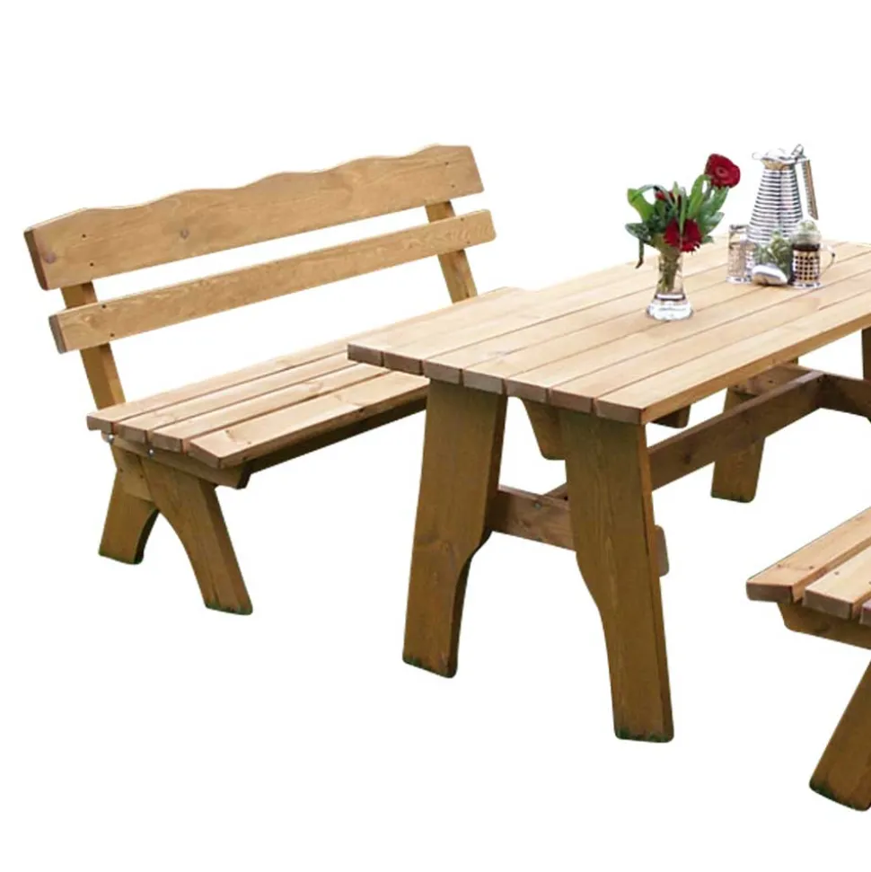 Outdoor Sitzgruppe Brixen aus Kiefer Massivholz (dreiteilig)