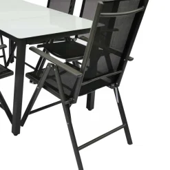 Outdoor Sitzgruppe mit Glastisch - Franatico (siebenteilig)