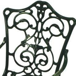 Outdoor Stuhl mit Armlehnen in Dunkelgrün - Tilano