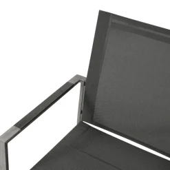 Outdoor-Armlehnenstühle in Anthrazit - Lonia (4er Set)