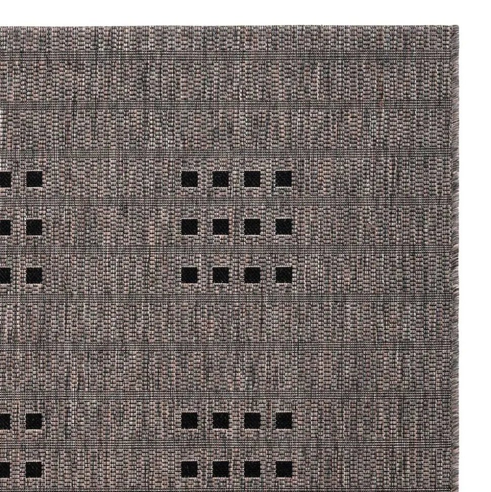 Outdoorteppich in Taupe und Schwarz - Cornea