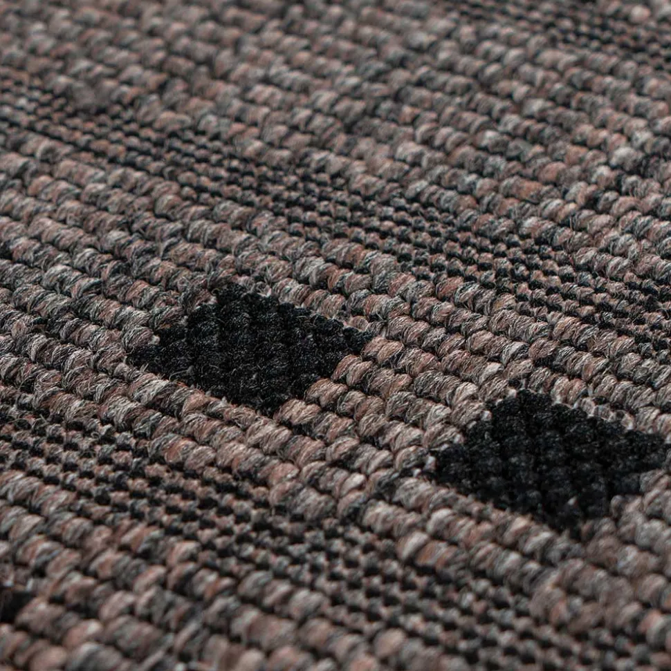 Outdoorteppich in Taupe und Schwarz - Cornea